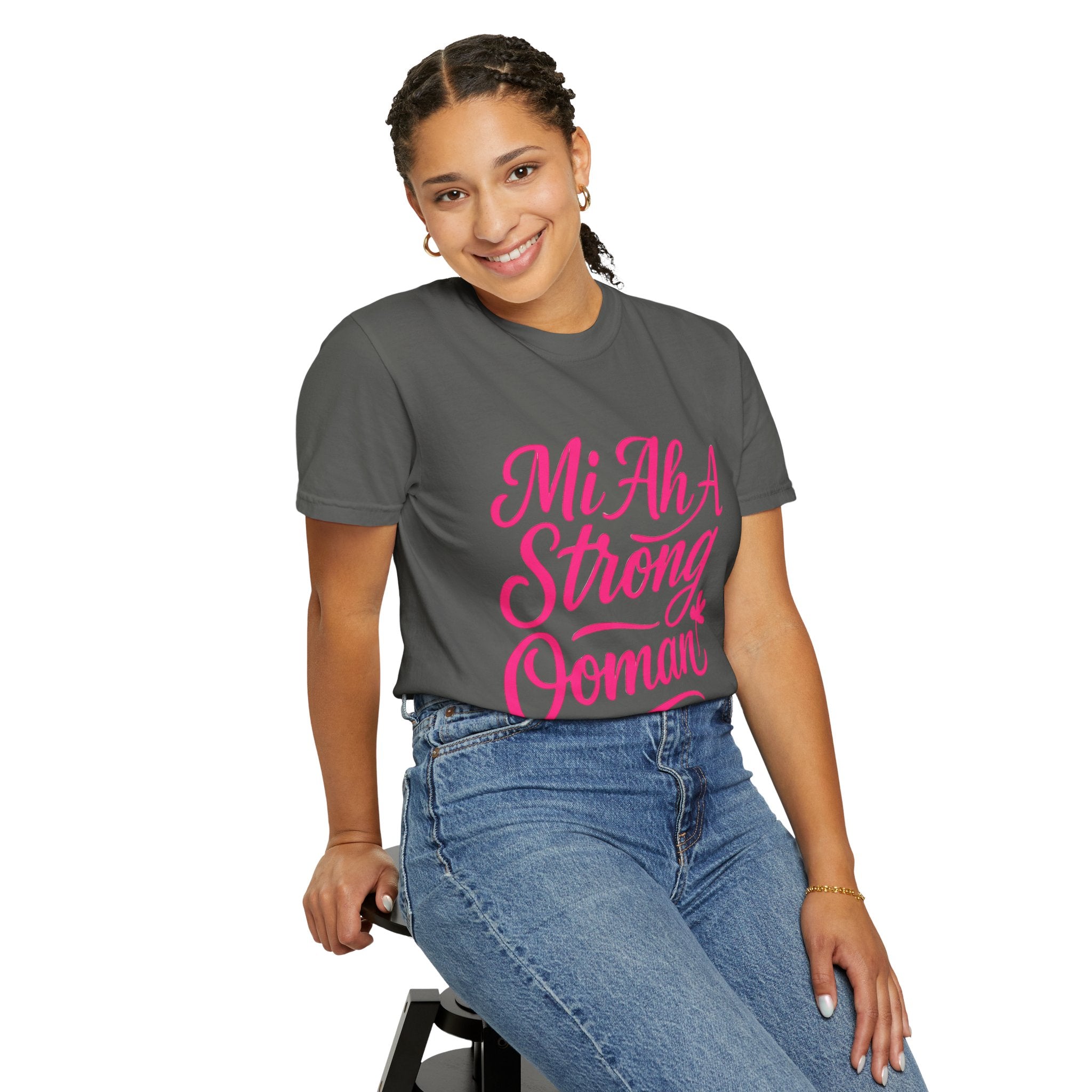 Garment-Dyed T-shirt - Mi ah strong woman collection
