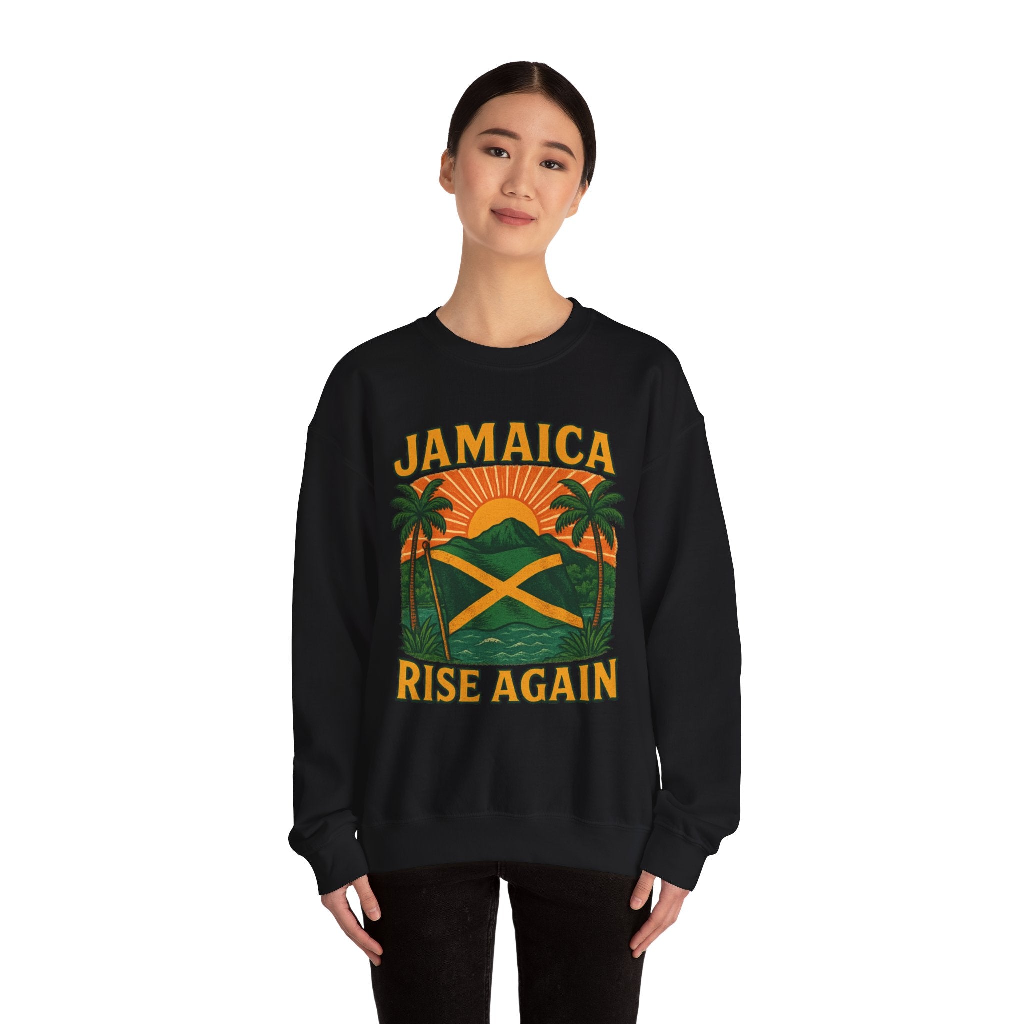 Sweatshirt, Jamaica Inspired Apparel, Crewneck Jumper, Unisex Top, Island Vibes Sweater, Reggae Clothing