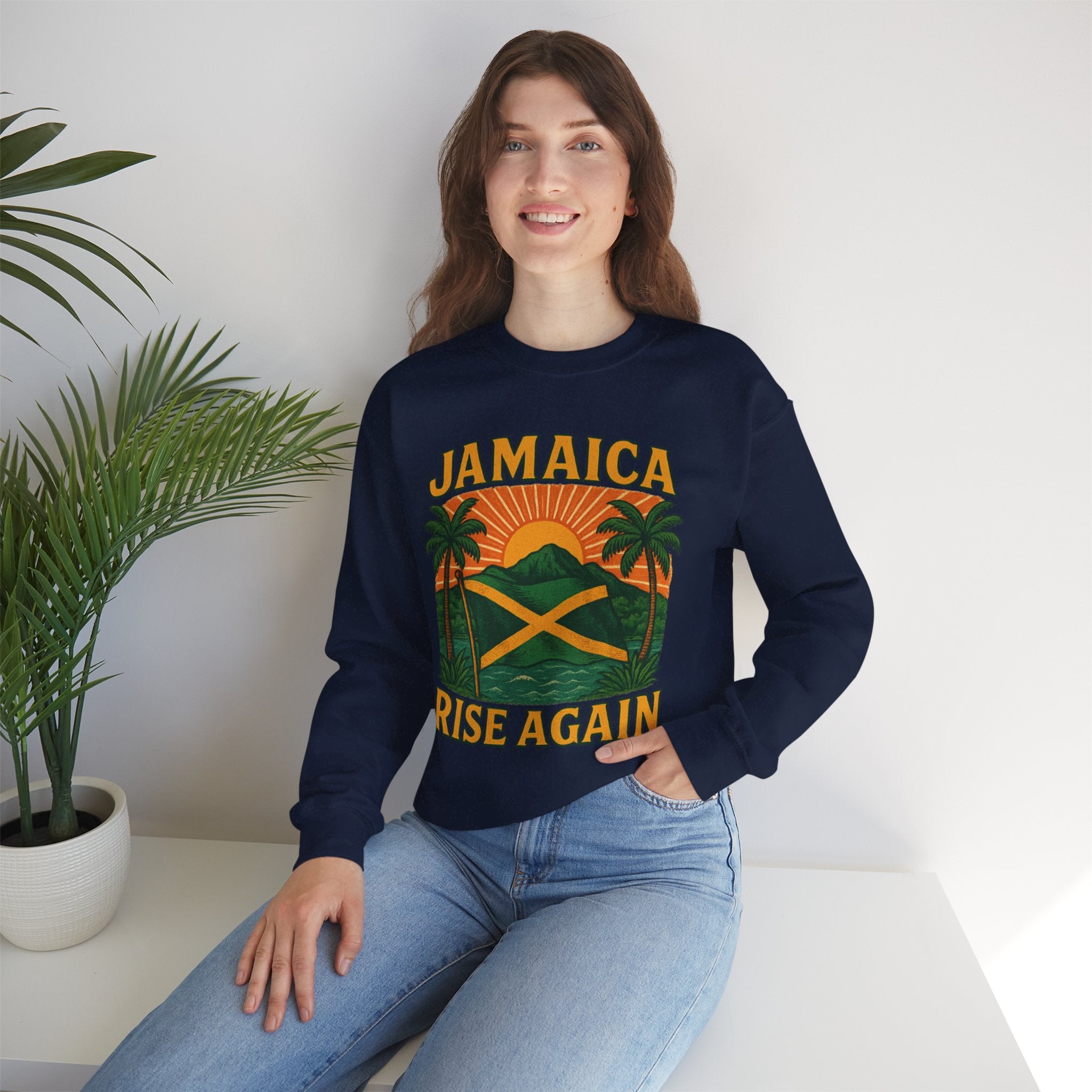 Sweatshirt, Jamaica Inspired Apparel, Crewneck Jumper, Unisex Top, Island Vibes Sweater, Reggae Clothing
