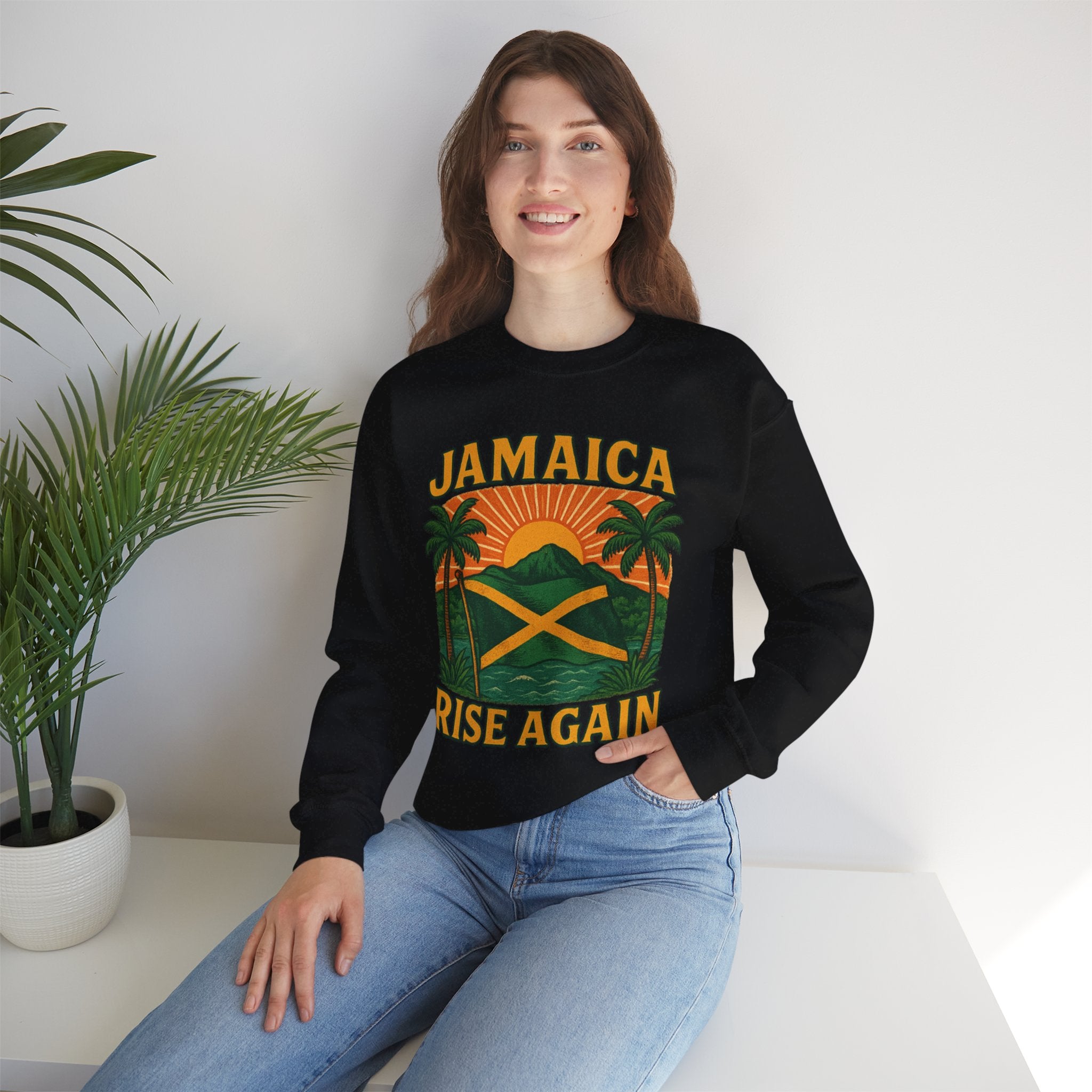 Sweatshirt, Jamaica Inspired Apparel, Crewneck Jumper, Unisex Top, Island Vibes Sweater, Reggae Clothing