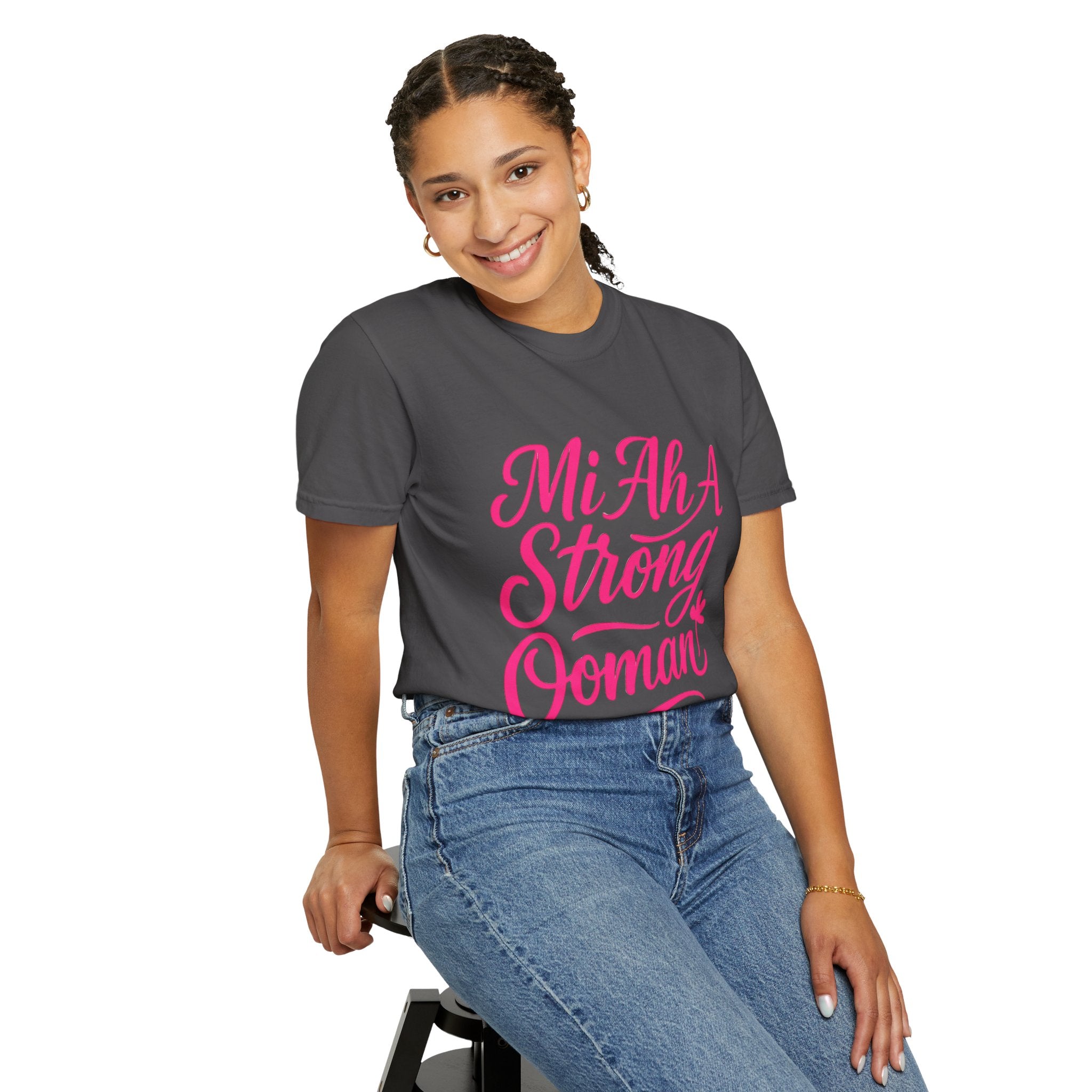 Garment-Dyed T-shirt - Mi ah strong woman collection